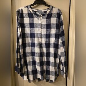 Old Navy Blue and White Gingham Tunic